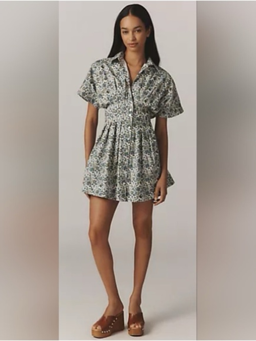 New Anthropologie Tobie Mini Shirt Dress by Exquise Size M